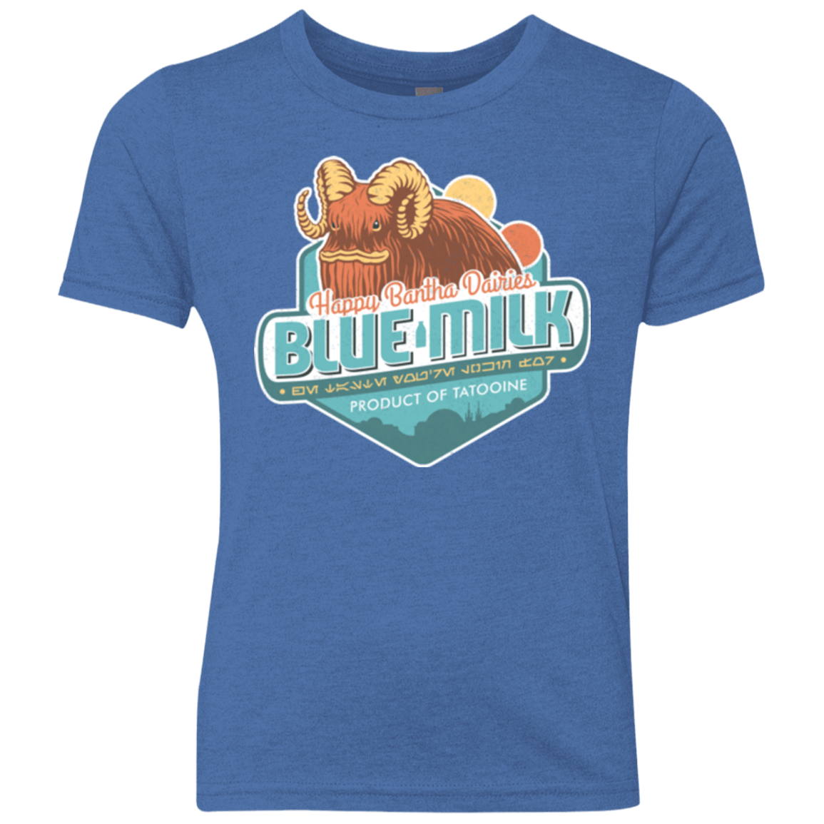 T-Shirts Vintage Royal / YXS Blue Milk Youth Triblend T-Shirt