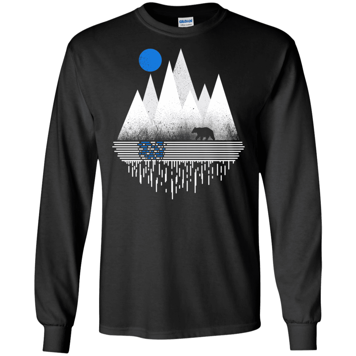 T-Shirts Black / S Blue Moon Men's Long Sleeve T-Shirt