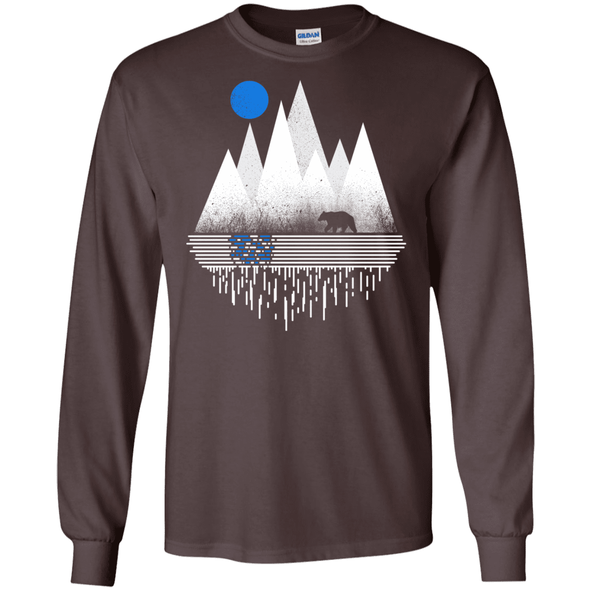 T-Shirts Dark Chocolate / S Blue Moon Men's Long Sleeve T-Shirt