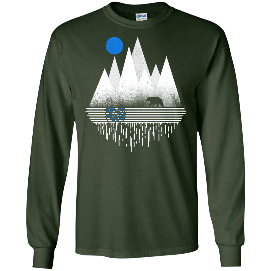 T-Shirts Forest Green / S Blue Moon Men's Long Sleeve T-Shirt