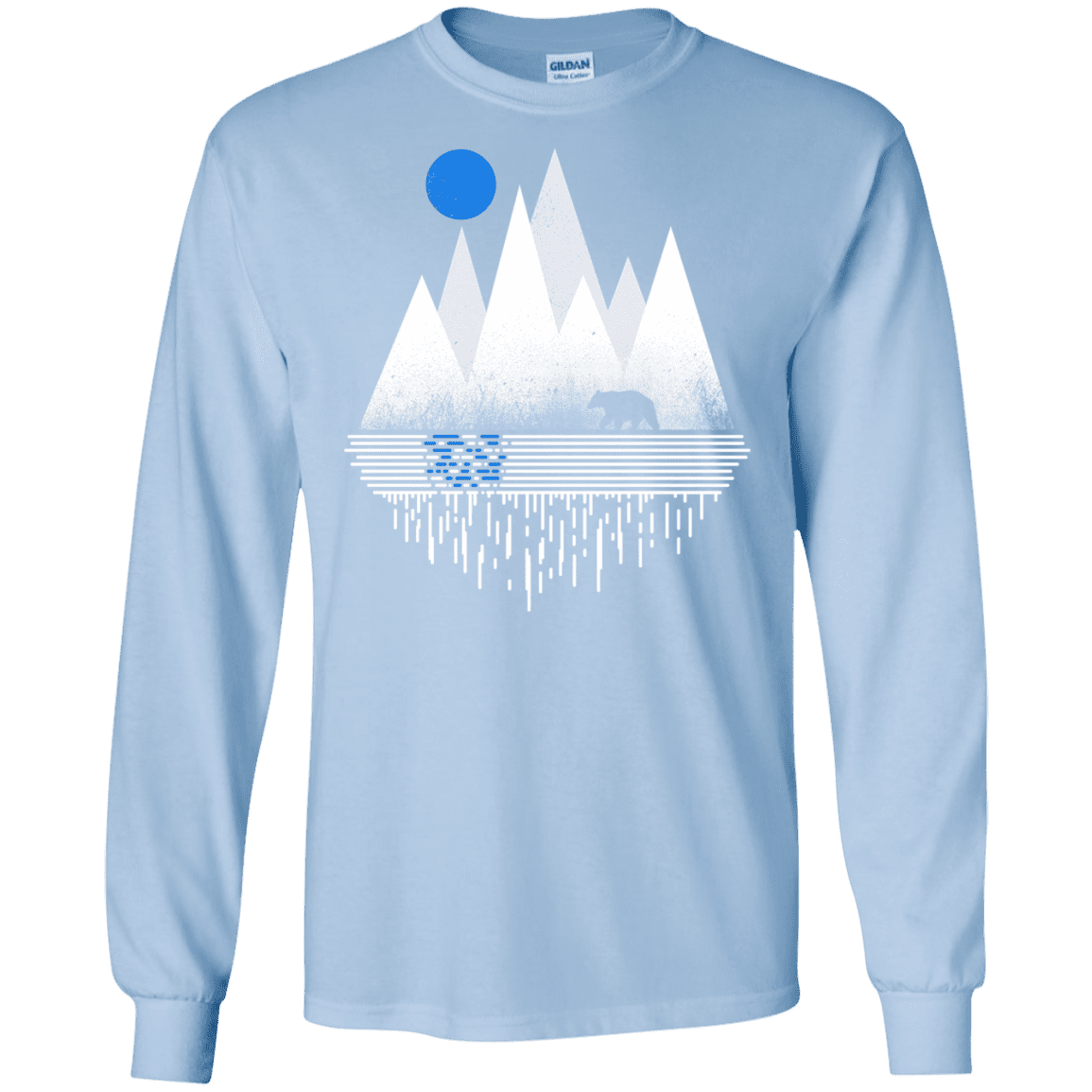 T-Shirts Light Blue / S Blue Moon Men's Long Sleeve T-Shirt