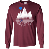 T-Shirts Maroon / S Blue Moon Men's Long Sleeve T-Shirt