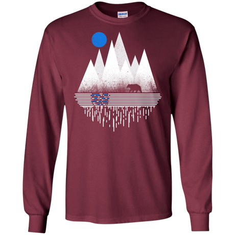 T-Shirts Maroon / S Blue Moon Men's Long Sleeve T-Shirt