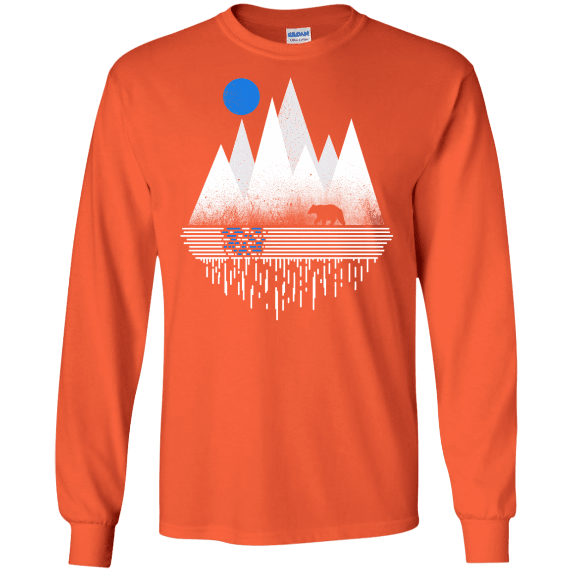 T-Shirts Orange / S Blue Moon Men's Long Sleeve T-Shirt