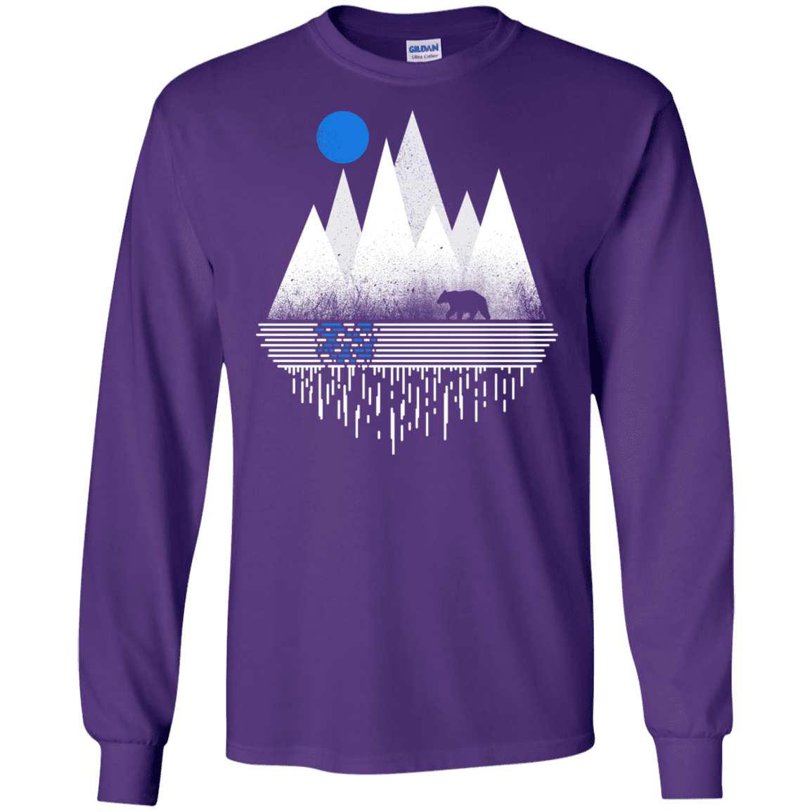 T-Shirts Purple / S Blue Moon Men's Long Sleeve T-Shirt