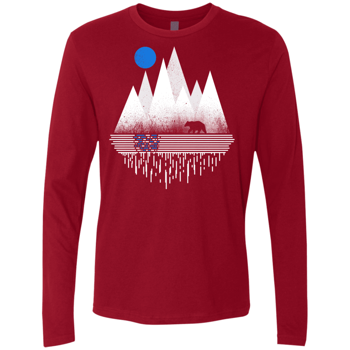 T-Shirts Cardinal / S Blue Moon Men's Premium Long Sleeve