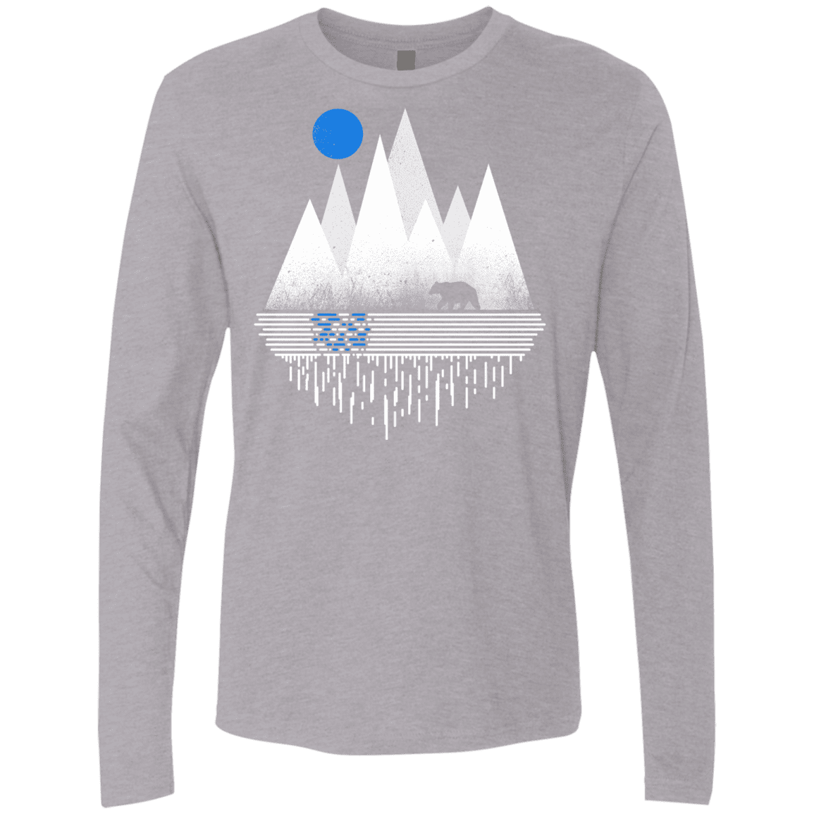 T-Shirts Heather Grey / S Blue Moon Men's Premium Long Sleeve