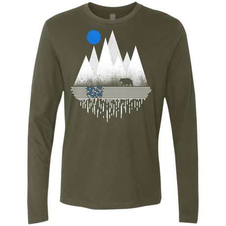T-Shirts Military Green / S Blue Moon Men's Premium Long Sleeve