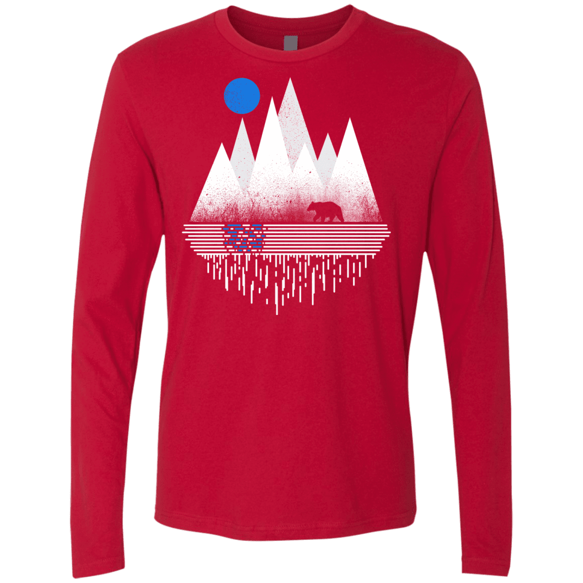 T-Shirts Red / S Blue Moon Men's Premium Long Sleeve