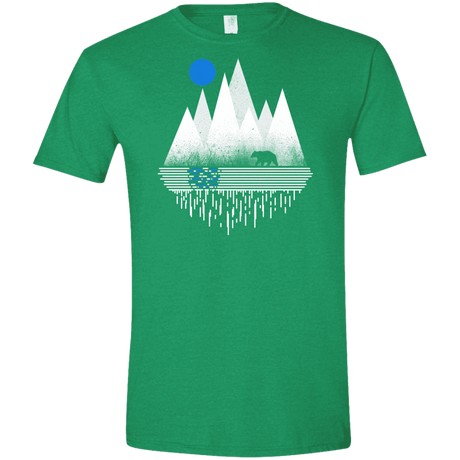 T-Shirts Heather Irish Green / S Blue Moon Men's Semi-Fitted Softstyle