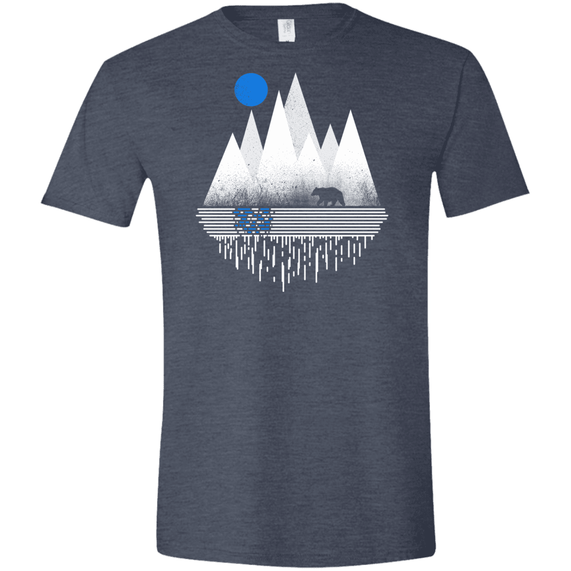 T-Shirts Heather Navy / S Blue Moon Men's Semi-Fitted Softstyle