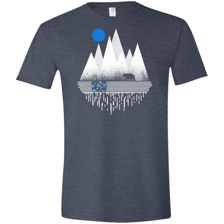 T-Shirts Heather Navy / S Blue Moon Men's Semi-Fitted Softstyle