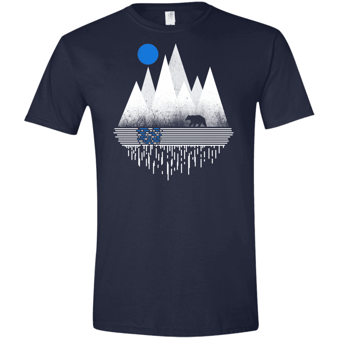 T-Shirts Navy / X-Small Blue Moon Men's Semi-Fitted Softstyle