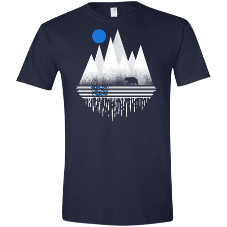 T-Shirts Navy / X-Small Blue Moon Men's Semi-Fitted Softstyle