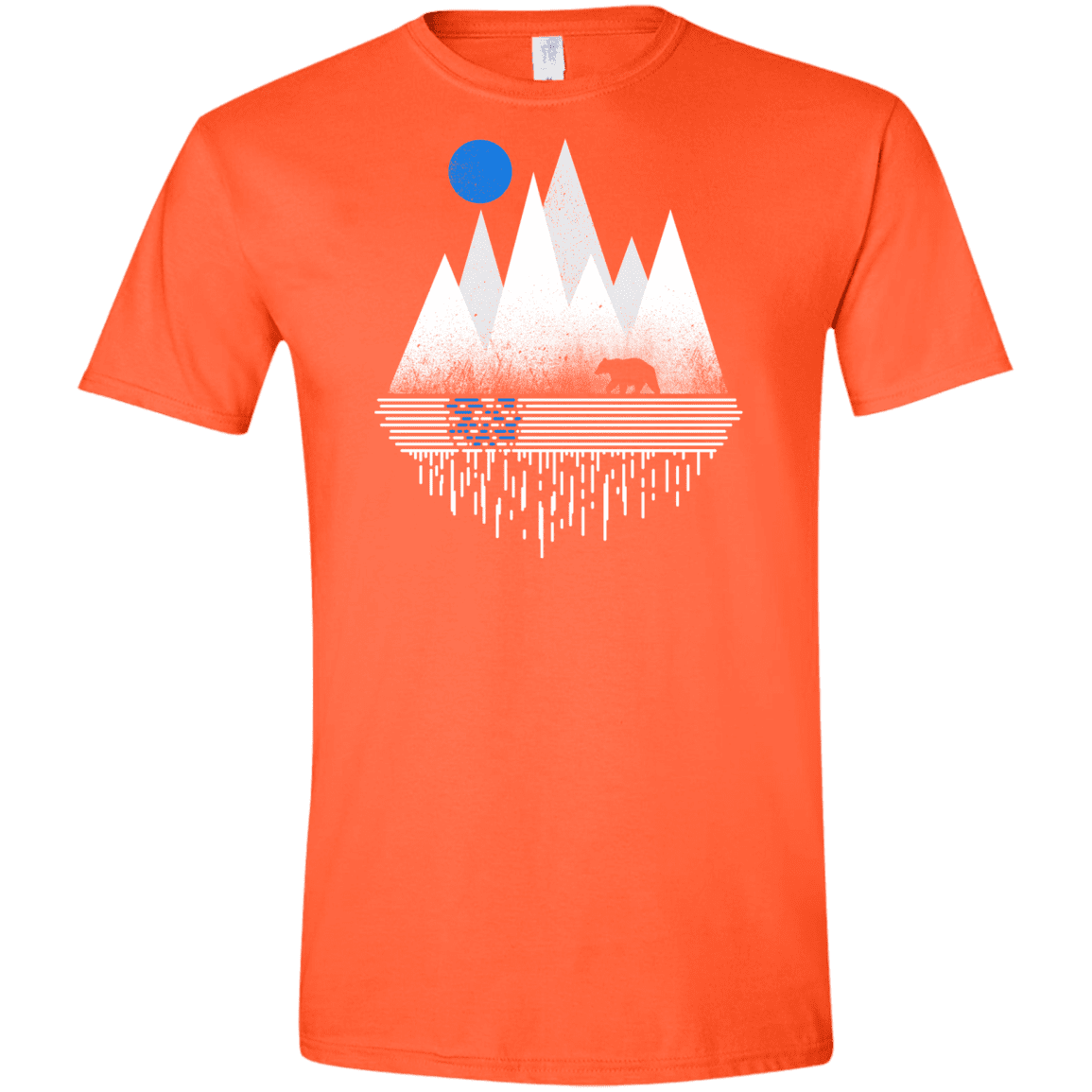 T-Shirts Orange / S Blue Moon Men's Semi-Fitted Softstyle