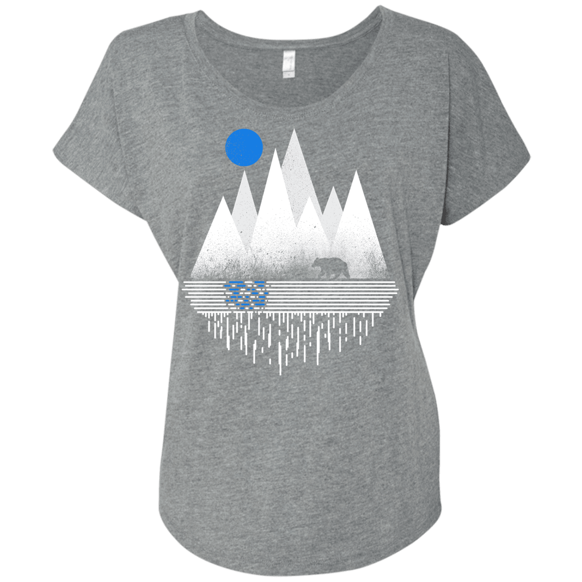 T-Shirts Premium Heather / X-Small Blue Moon Triblend Dolman Sleeve