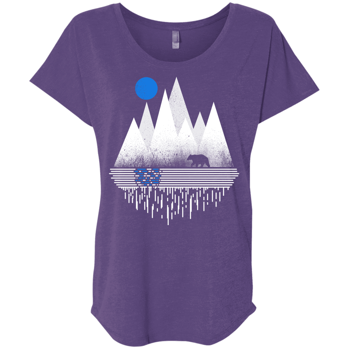 T-Shirts Purple Rush / X-Small Blue Moon Triblend Dolman Sleeve