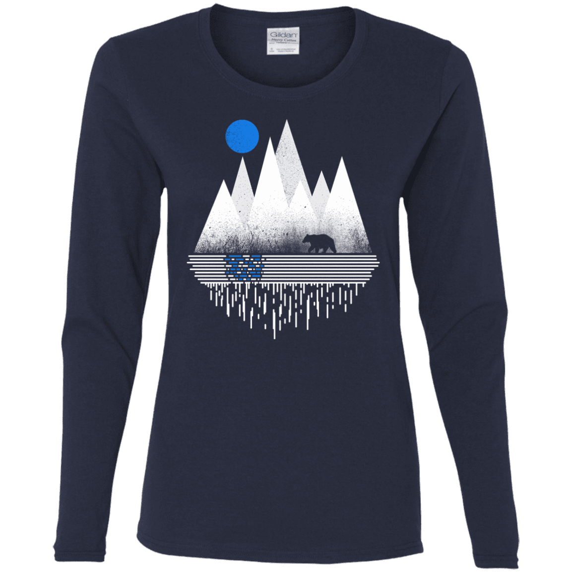 T-Shirts Navy / S Blue Moon Women's Long Sleeve T-Shirt