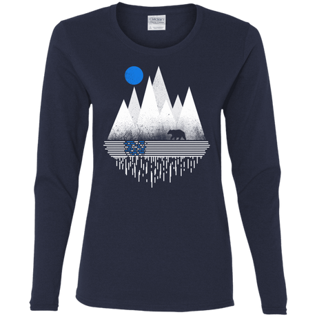 T-Shirts Navy / S Blue Moon Women's Long Sleeve T-Shirt