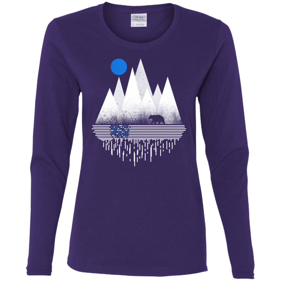 T-Shirts Purple / S Blue Moon Women's Long Sleeve T-Shirt