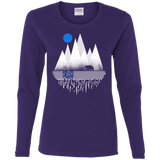 T-Shirts Purple / S Blue Moon Women's Long Sleeve T-Shirt