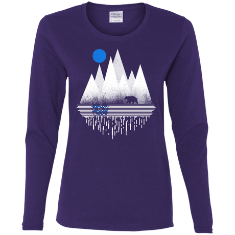 T-Shirts Purple / S Blue Moon Women's Long Sleeve T-Shirt