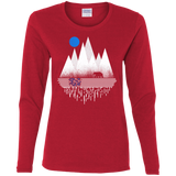 T-Shirts Red / S Blue Moon Women's Long Sleeve T-Shirt