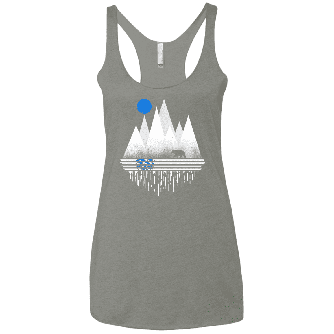T-Shirts Venetian Grey / X-Small Blue Moon Women's Triblend Racerback Tank
