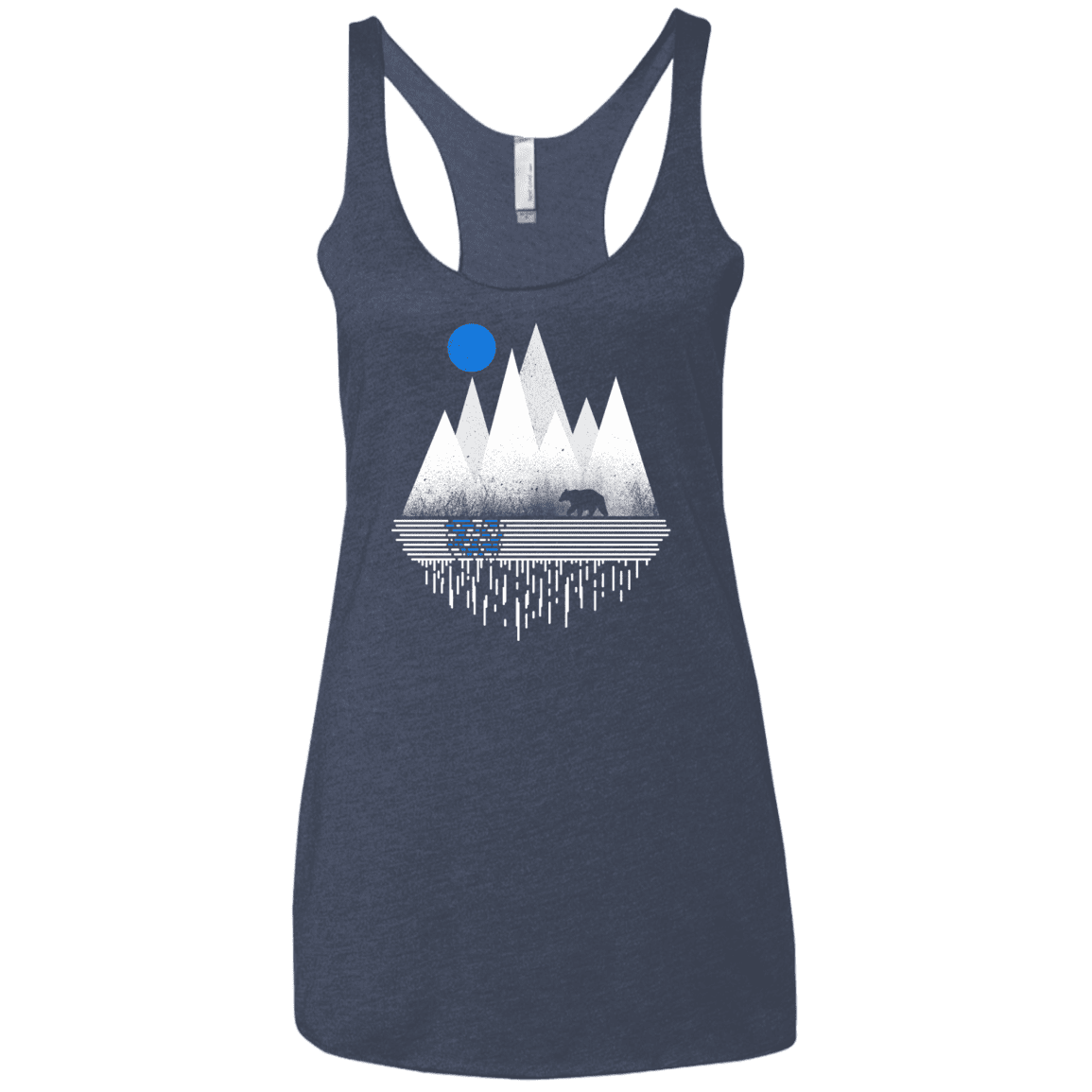 T-Shirts Vintage Navy / X-Small Blue Moon Women's Triblend Racerback Tank