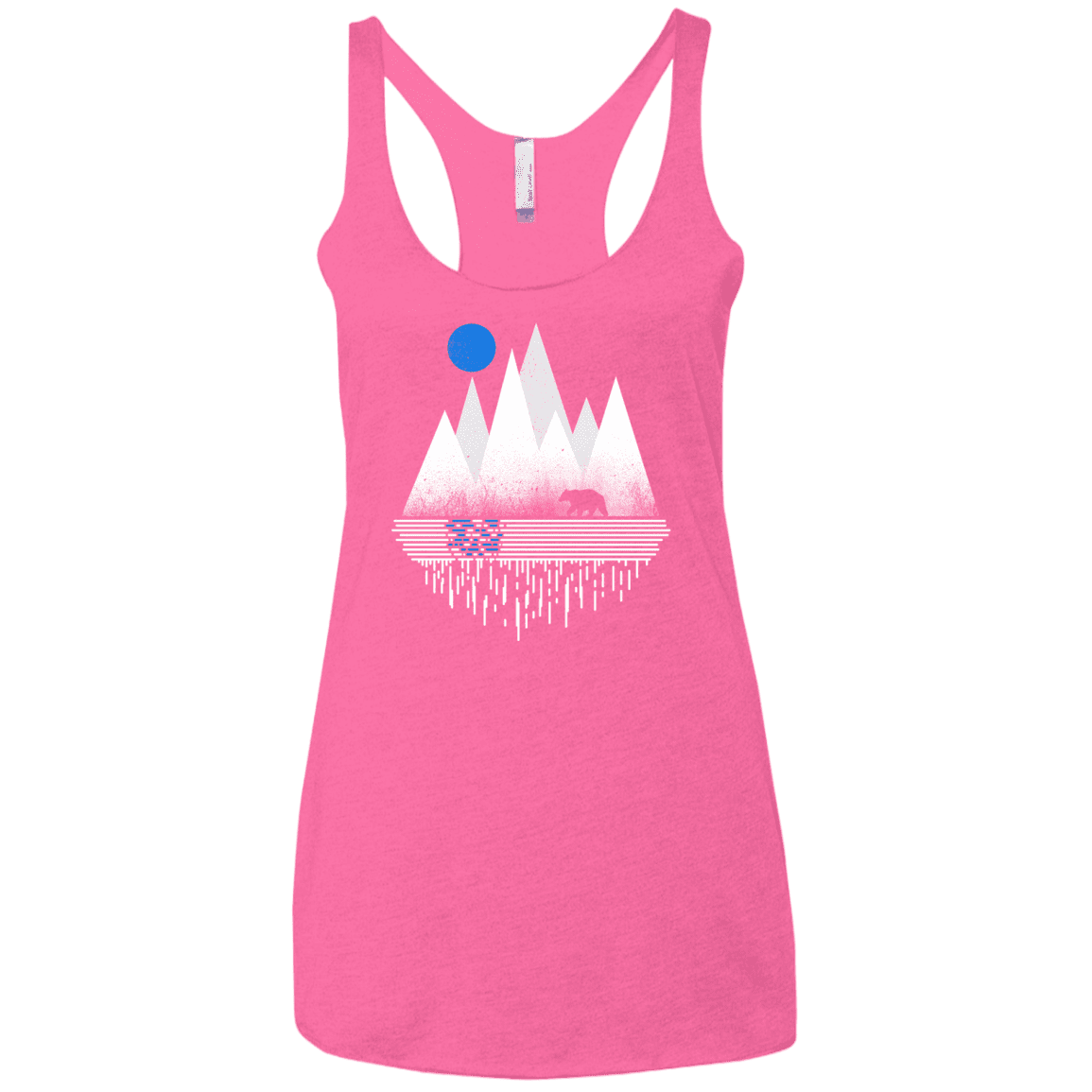 T-Shirts Vintage Pink / X-Small Blue Moon Women's Triblend Racerback Tank