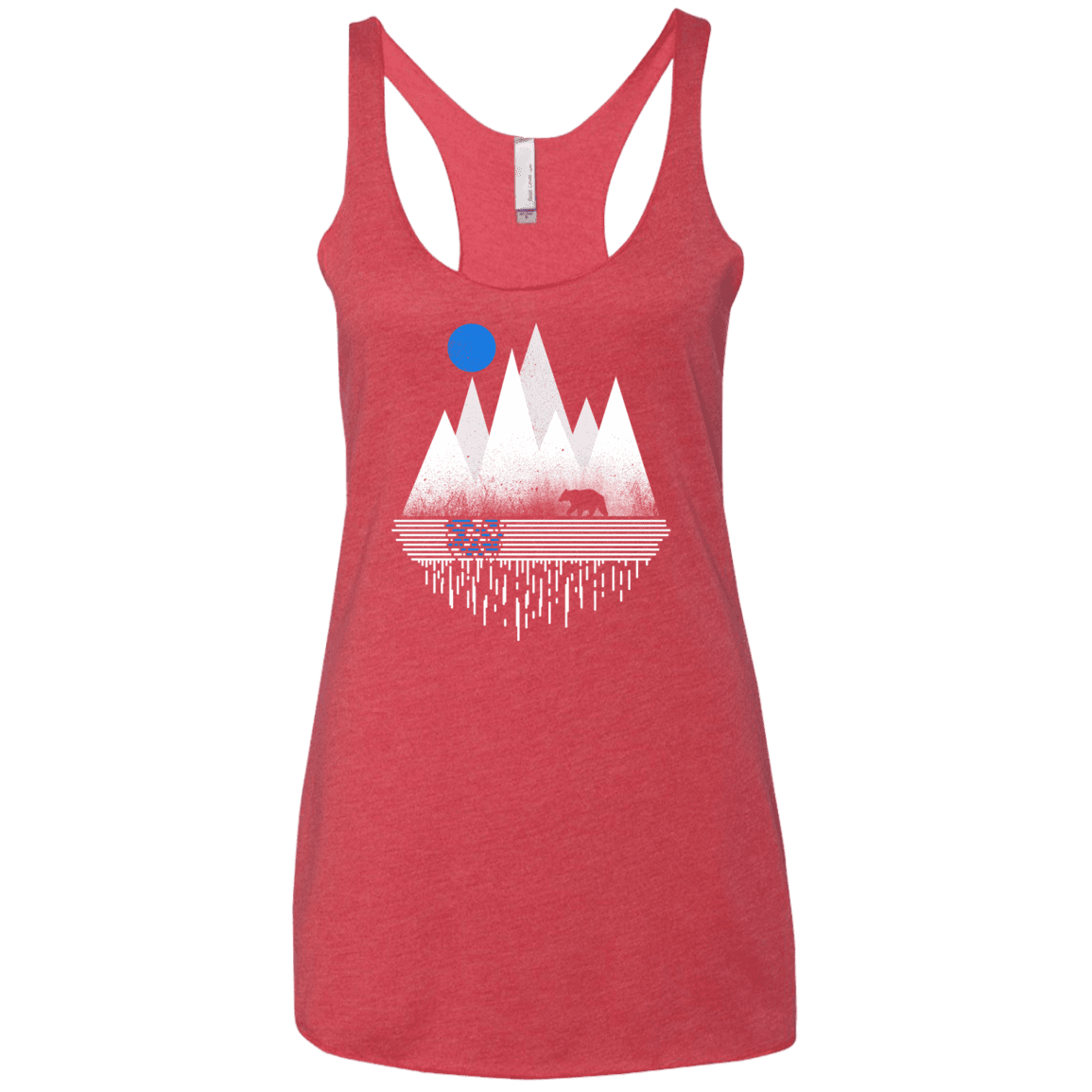 T-Shirts Vintage Red / X-Small Blue Moon Women's Triblend Racerback Tank