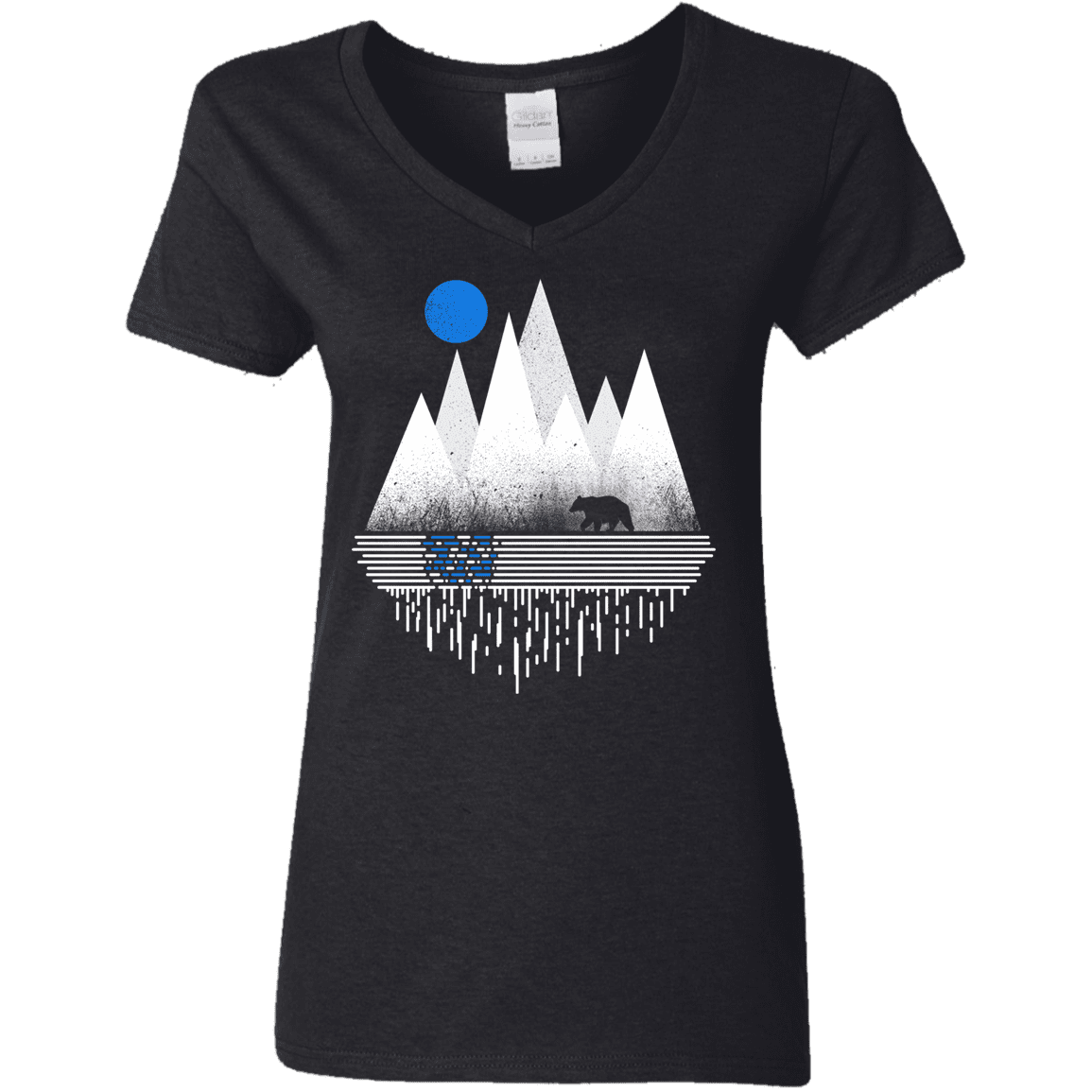 T-Shirts Black / S Blue Moon Women's V-Neck T-Shirt