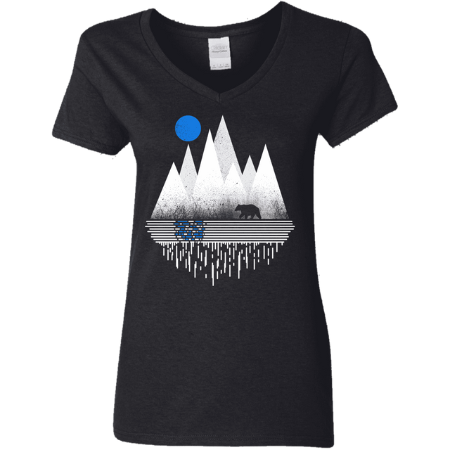 T-Shirts Black / S Blue Moon Women's V-Neck T-Shirt