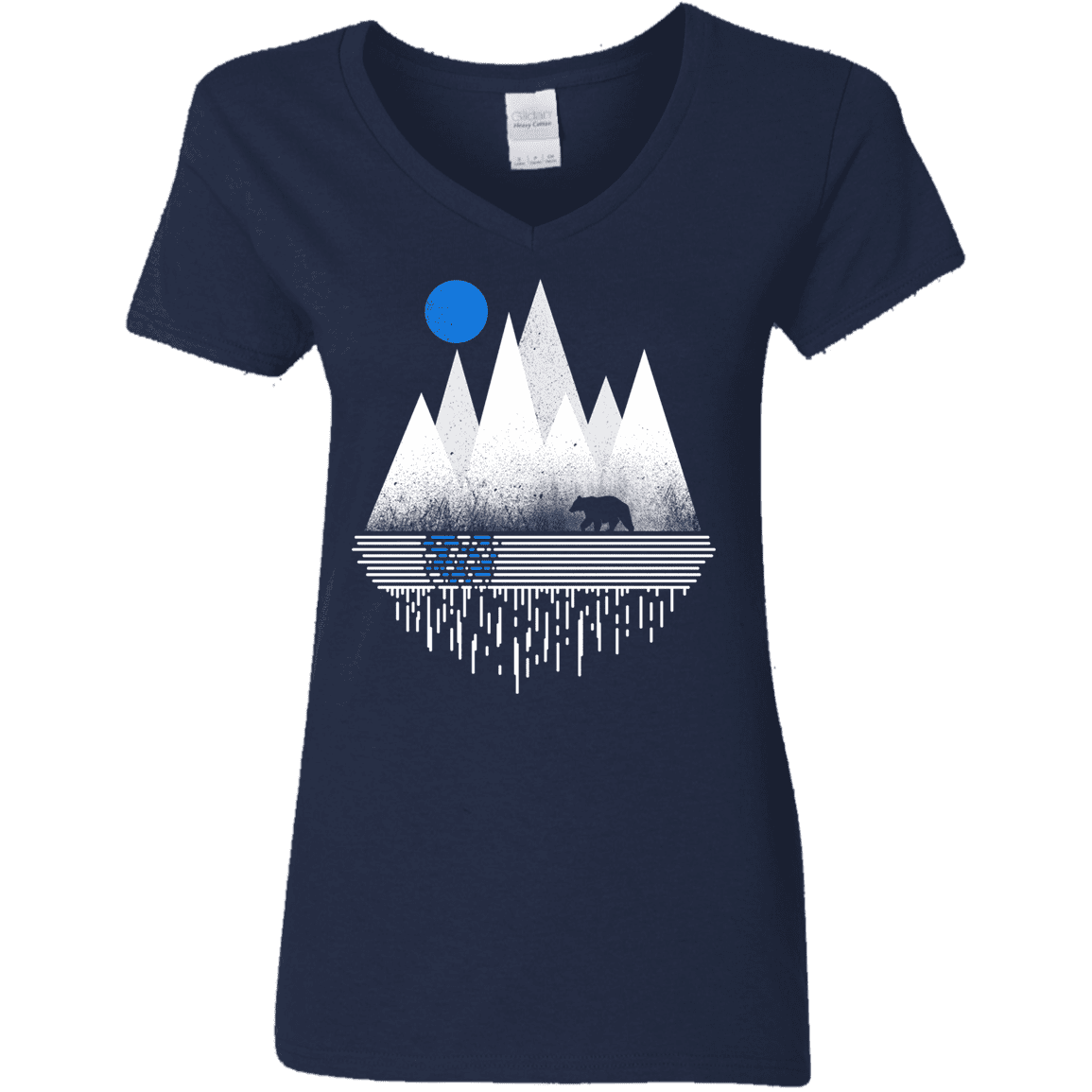 T-Shirts Navy / S Blue Moon Women's V-Neck T-Shirt