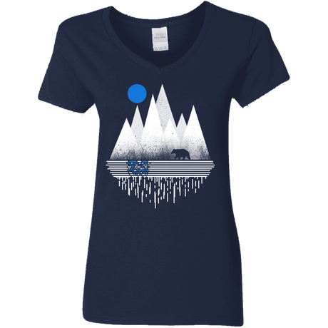 T-Shirts Navy / S Blue Moon Women's V-Neck T-Shirt