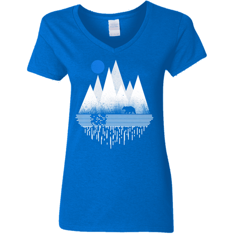 T-Shirts Royal / S Blue Moon Women's V-Neck T-Shirt