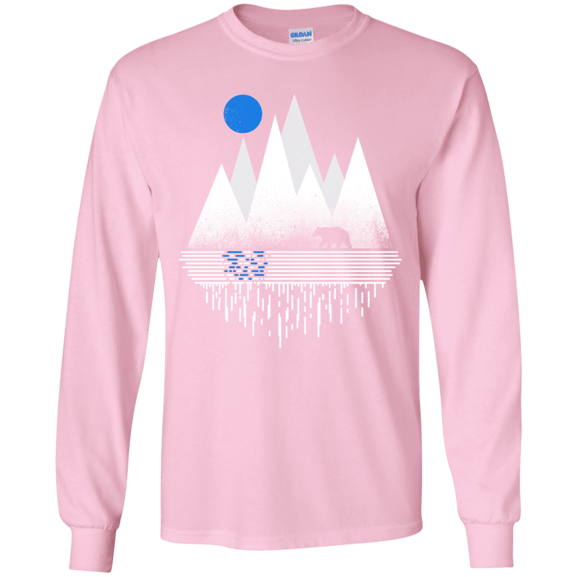 T-Shirts Light Pink / YS Blue Moon Youth Long Sleeve T-Shirt