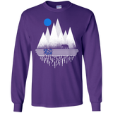 T-Shirts Purple / YS Blue Moon Youth Long Sleeve T-Shirt
