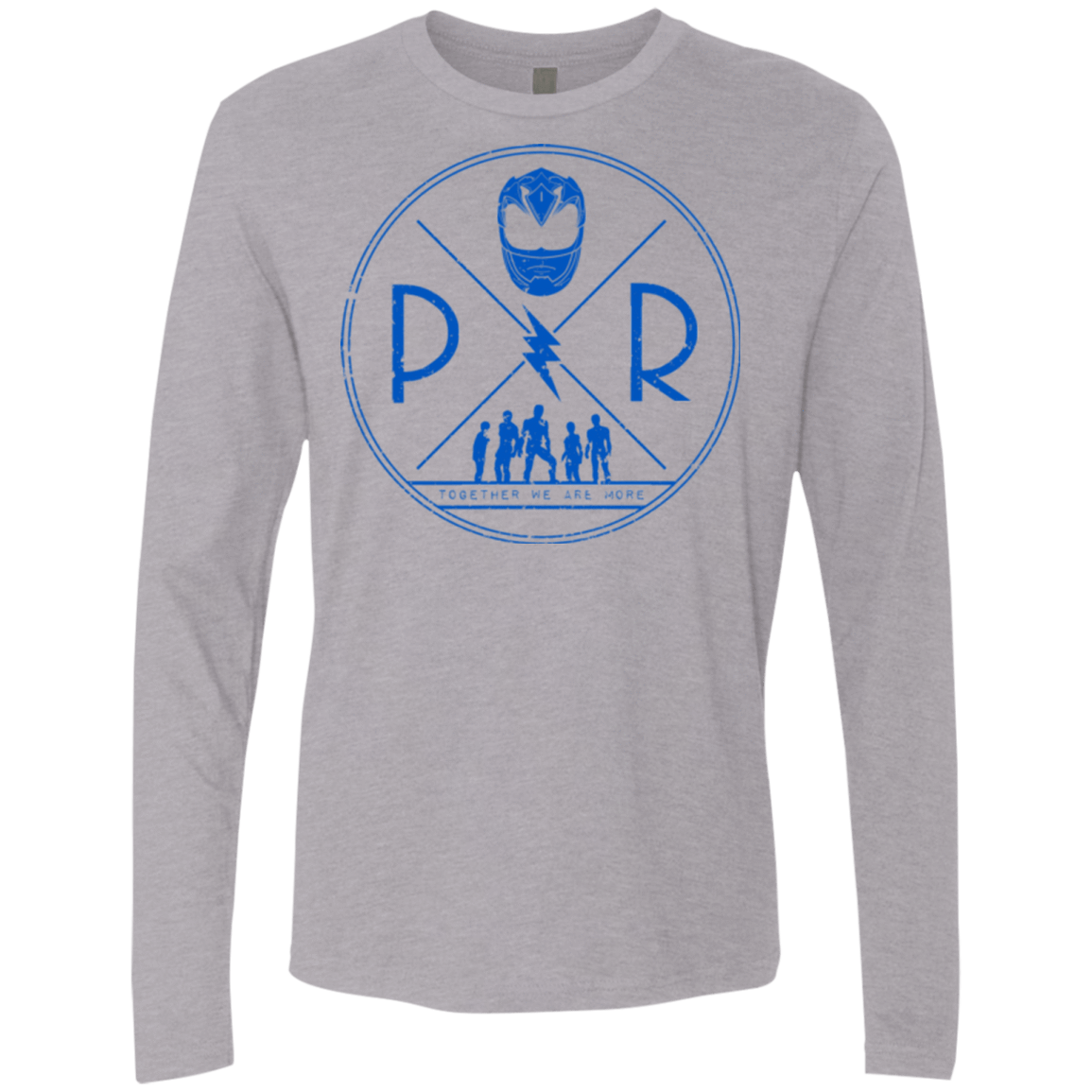 T-Shirts Heather Grey / Small Blue Power Men's Premium Long Sleeve