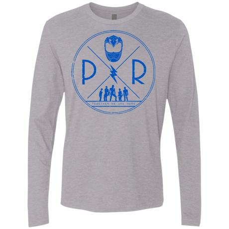 T-Shirts Heather Grey / Small Blue Power Men's Premium Long Sleeve