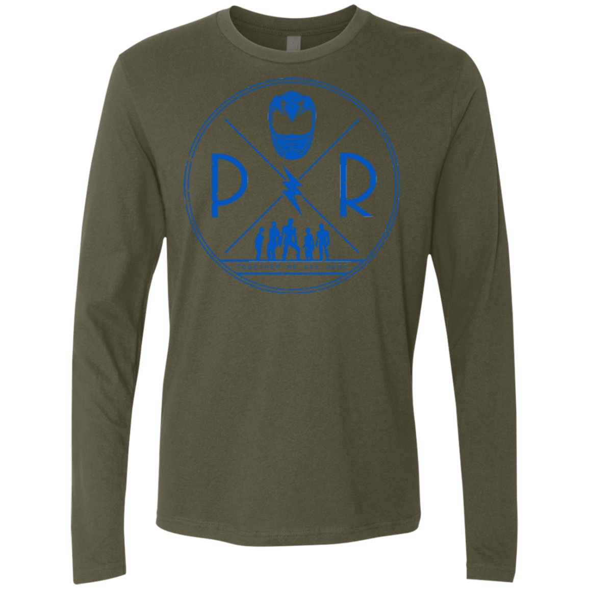 T-Shirts Military Green / Small Blue Power Men's Premium Long Sleeve