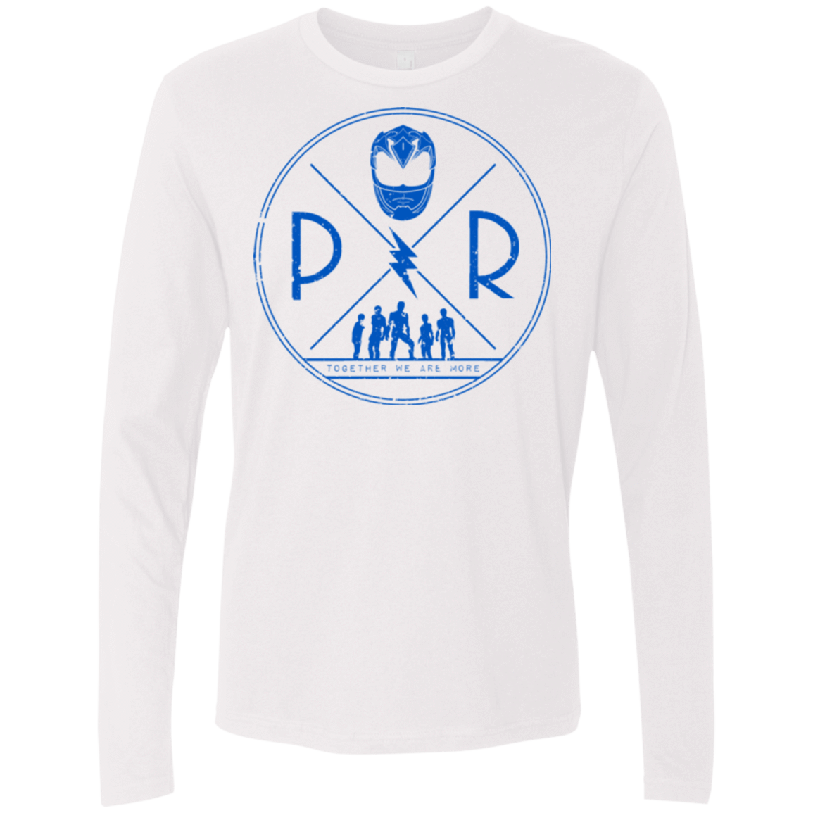 T-Shirts White / Small Blue Power Men's Premium Long Sleeve