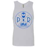 T-Shirts Heather Grey / Small Blue Power Men's Premium Tank Top