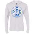 T-Shirts Heather White / X-Small Blue Power Triblend Long Sleeve Hoodie Tee