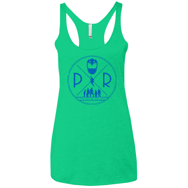 T-Shirts Envy / X-Small Blue Power Women's Triblend Racerback Tank
