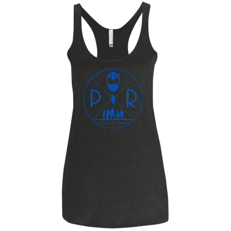 T-Shirts Vintage Black / X-Small Blue Power Women's Triblend Racerback Tank