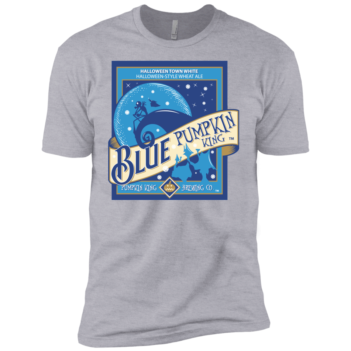 T-Shirts Heather Grey / YXS Blue Pumpkin King Boys Premium T-Shirt