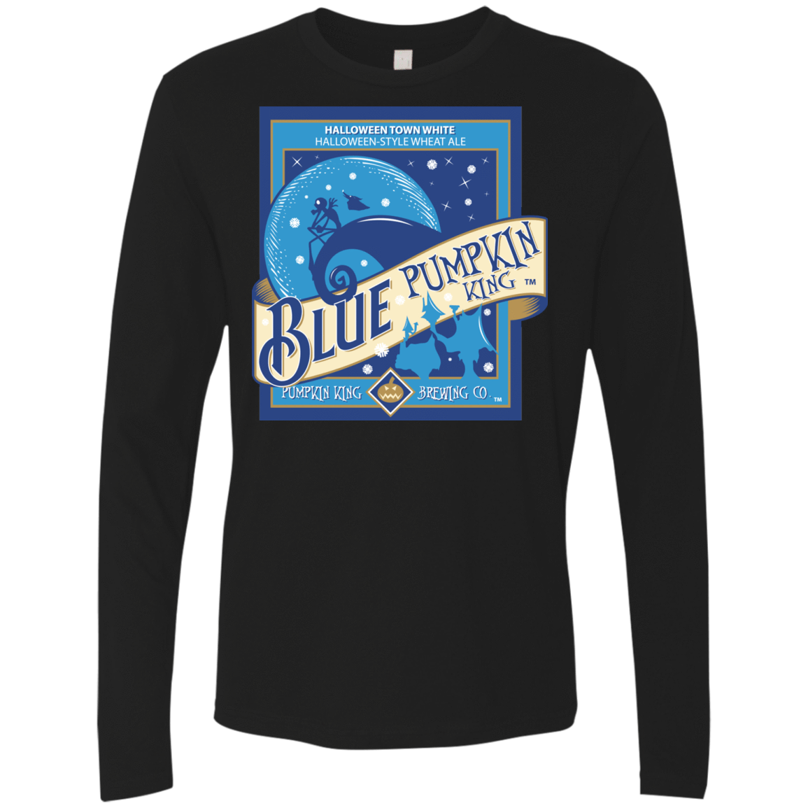 T-Shirts Black / Small Blue Pumpkin King Men's Premium Long Sleeve