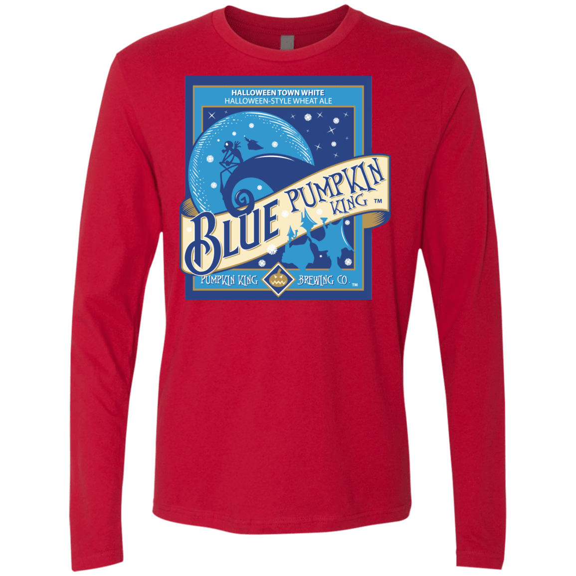 T-Shirts Red / Small Blue Pumpkin King Men's Premium Long Sleeve