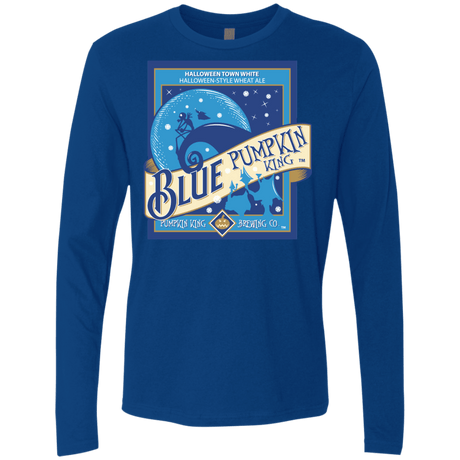 T-Shirts Royal / Small Blue Pumpkin King Men's Premium Long Sleeve